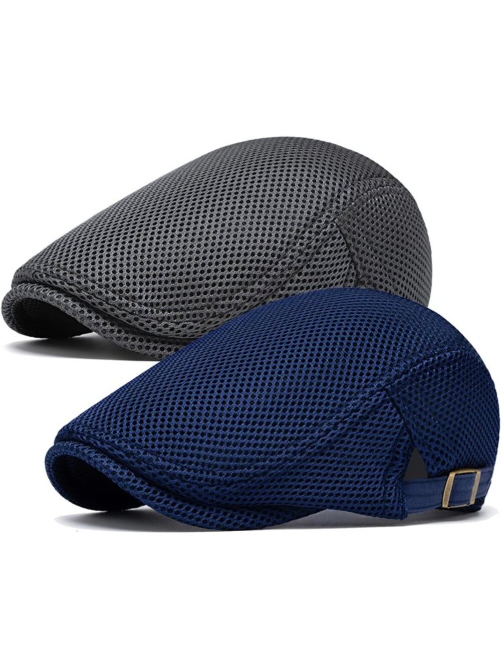 Breathable Mesh Summer Hat | Adjustable Flat Cap | Fishing & Ivy Cabbie Style